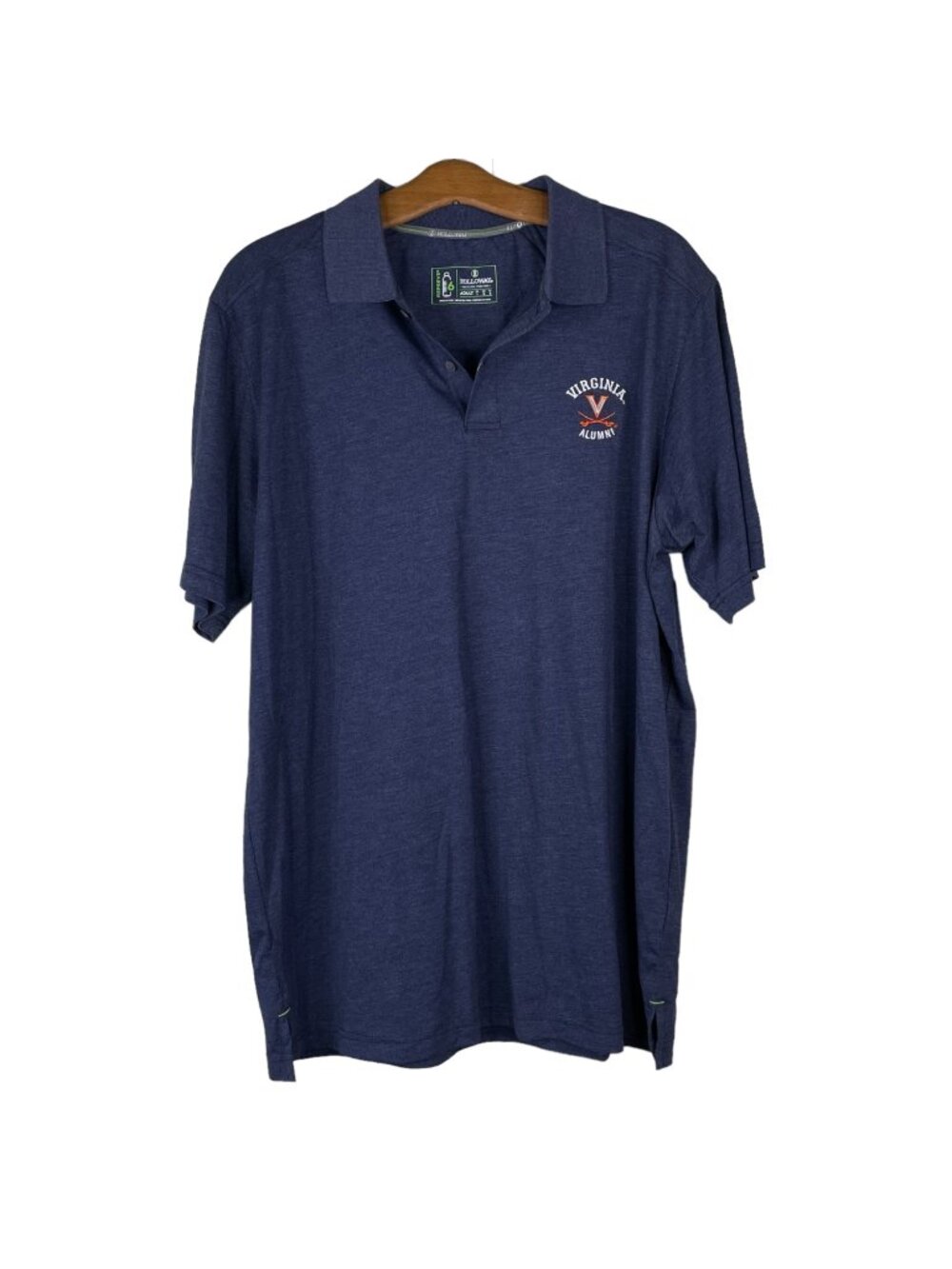 Holloway Polo Shirt Size Large Repreve Eco Virginia Alumni Navy Heather Active N